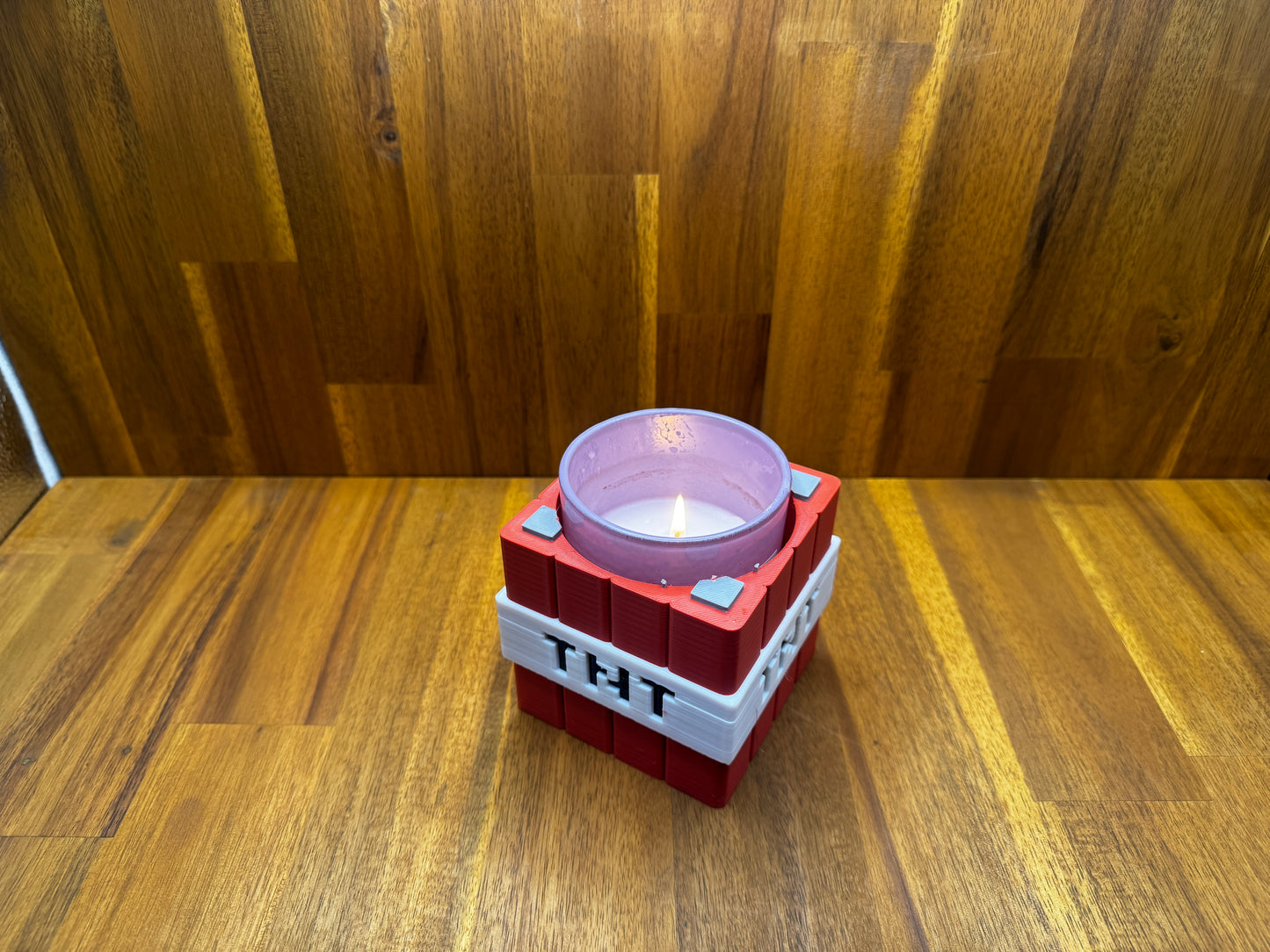 Minecarft TNT Candle Holder