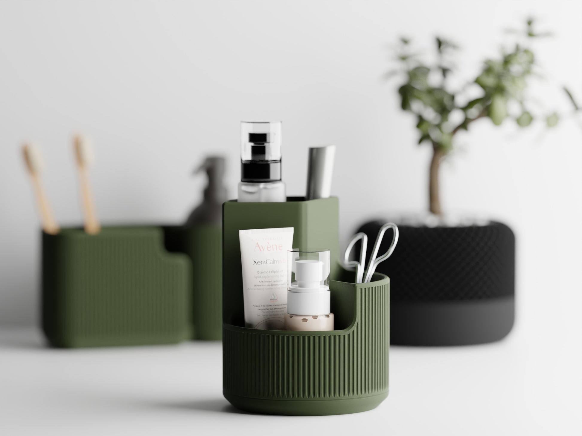 The Small Elegant Oval Organizer for Bathrooms