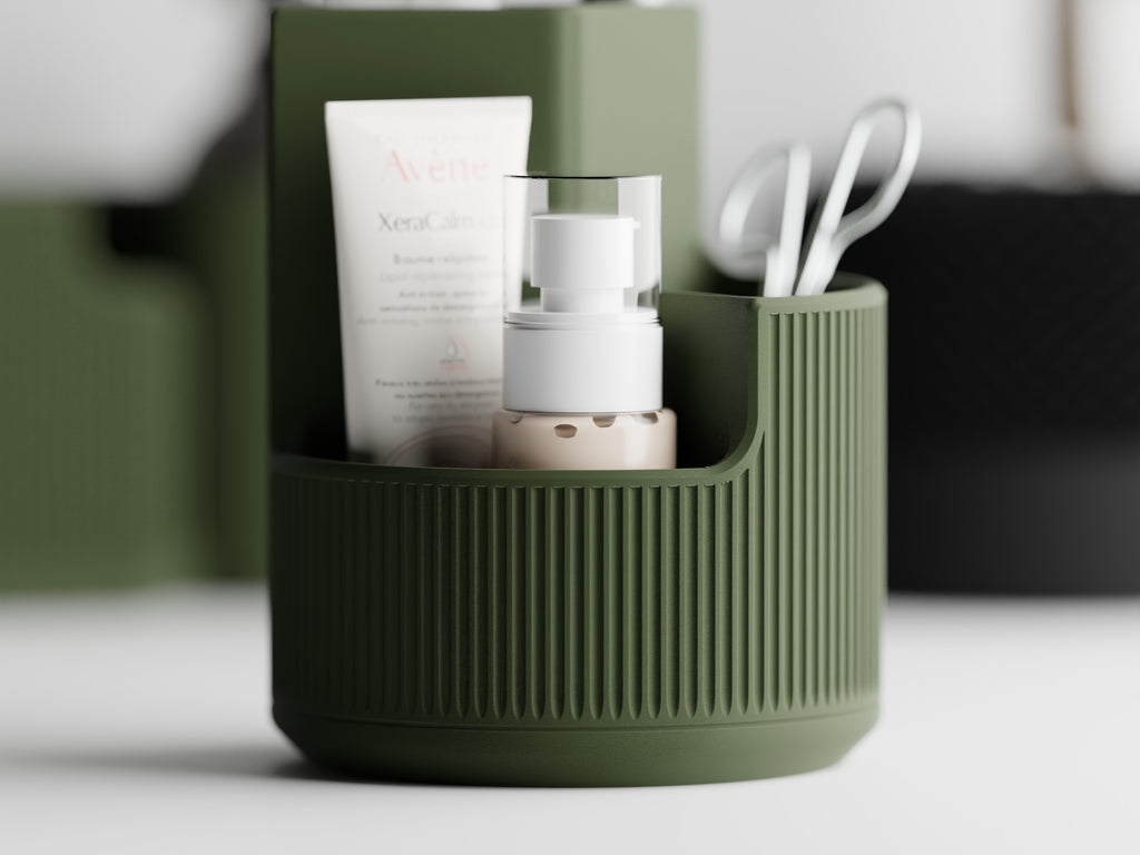 The Small Elegant Oval Organizer for Bathrooms