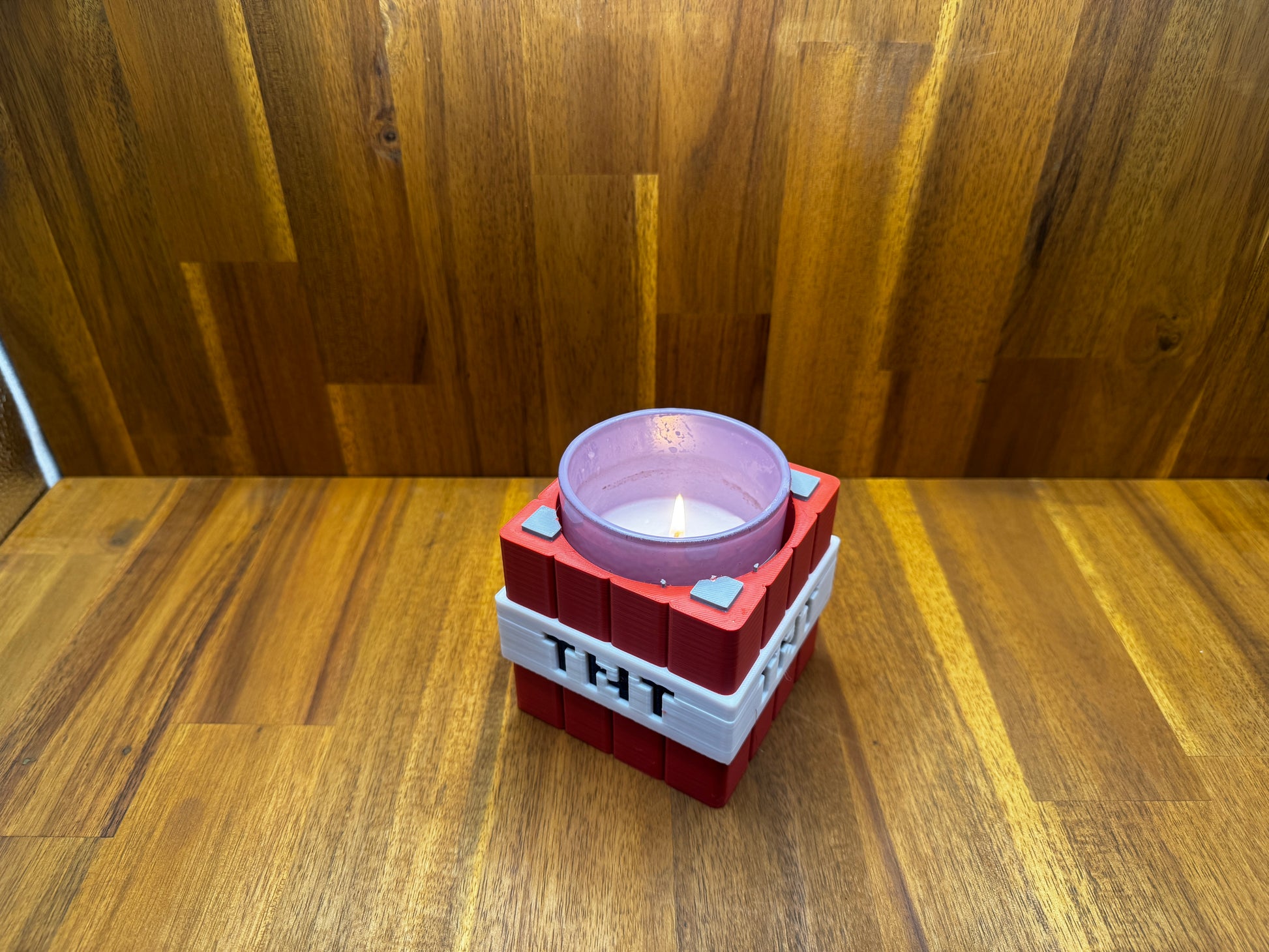 Minecarft TNT Candle Holder