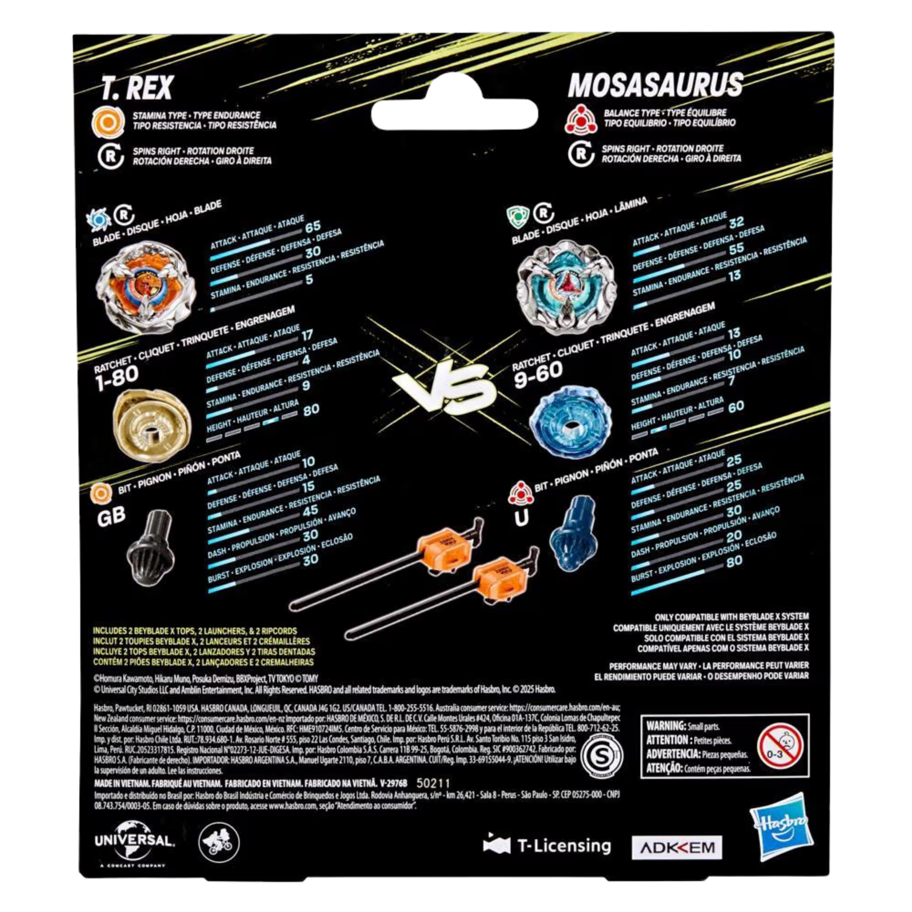 Beyblade X Jurassic World Collab T. Rex vs. Mosasaurus Multipack Set (shipped by September 5th)