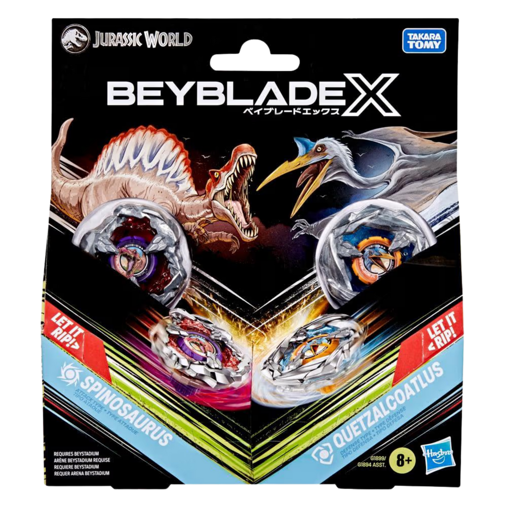 Beyblade X Jurassic World Collab Spinosaurus vs. Quetzalcoatlus Multipack Set (shipped by September 5th)