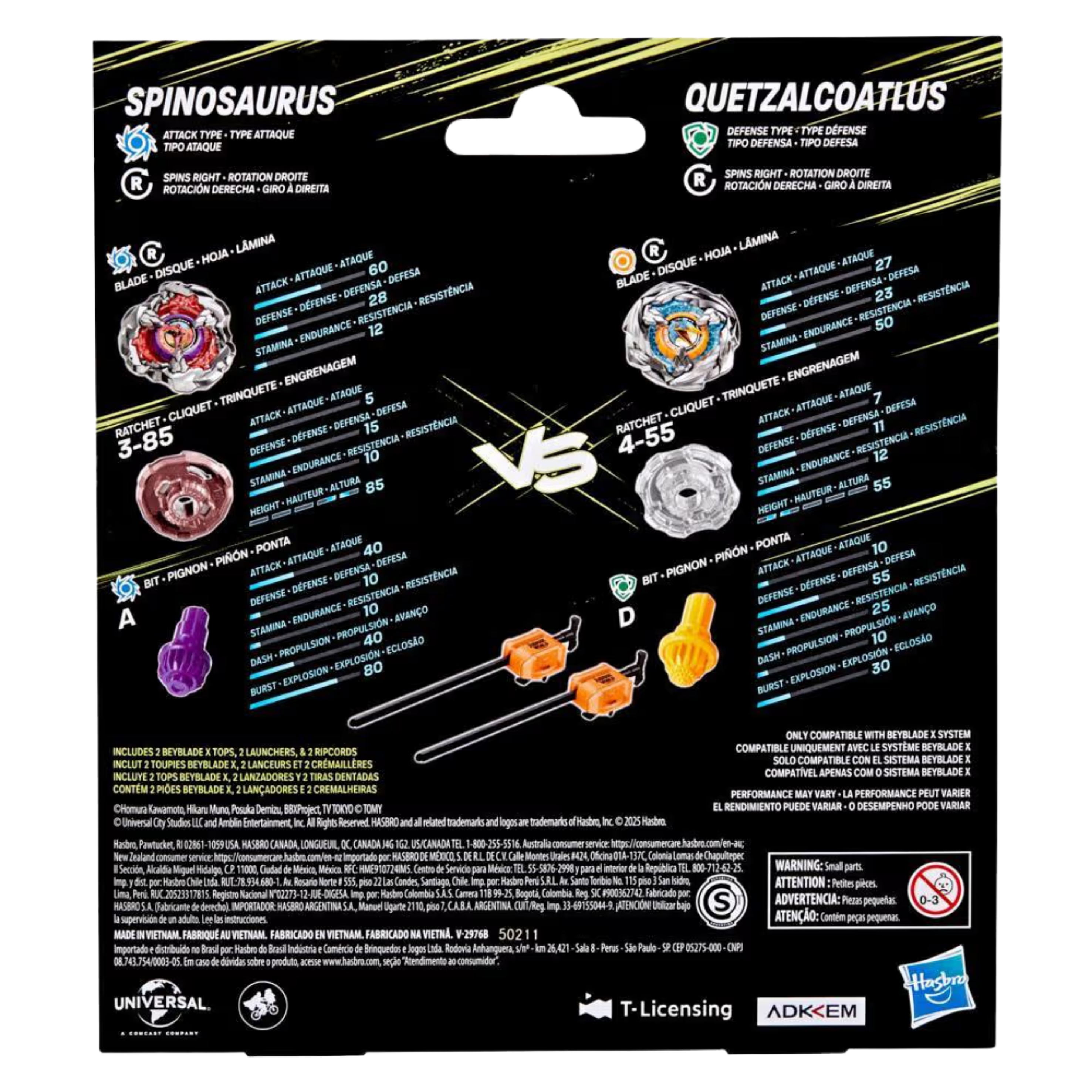 Beyblade X Jurassic World Collab Spinosaurus vs. Quetzalcoatlus Multipack Set (shipped by September 5th)